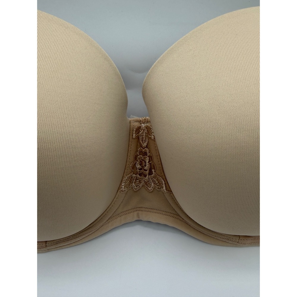 Vanity Fair Beauty Back Strapless Bra Women 42C Rose Beige 5-way Convertible NEW - Picture 2 of 7